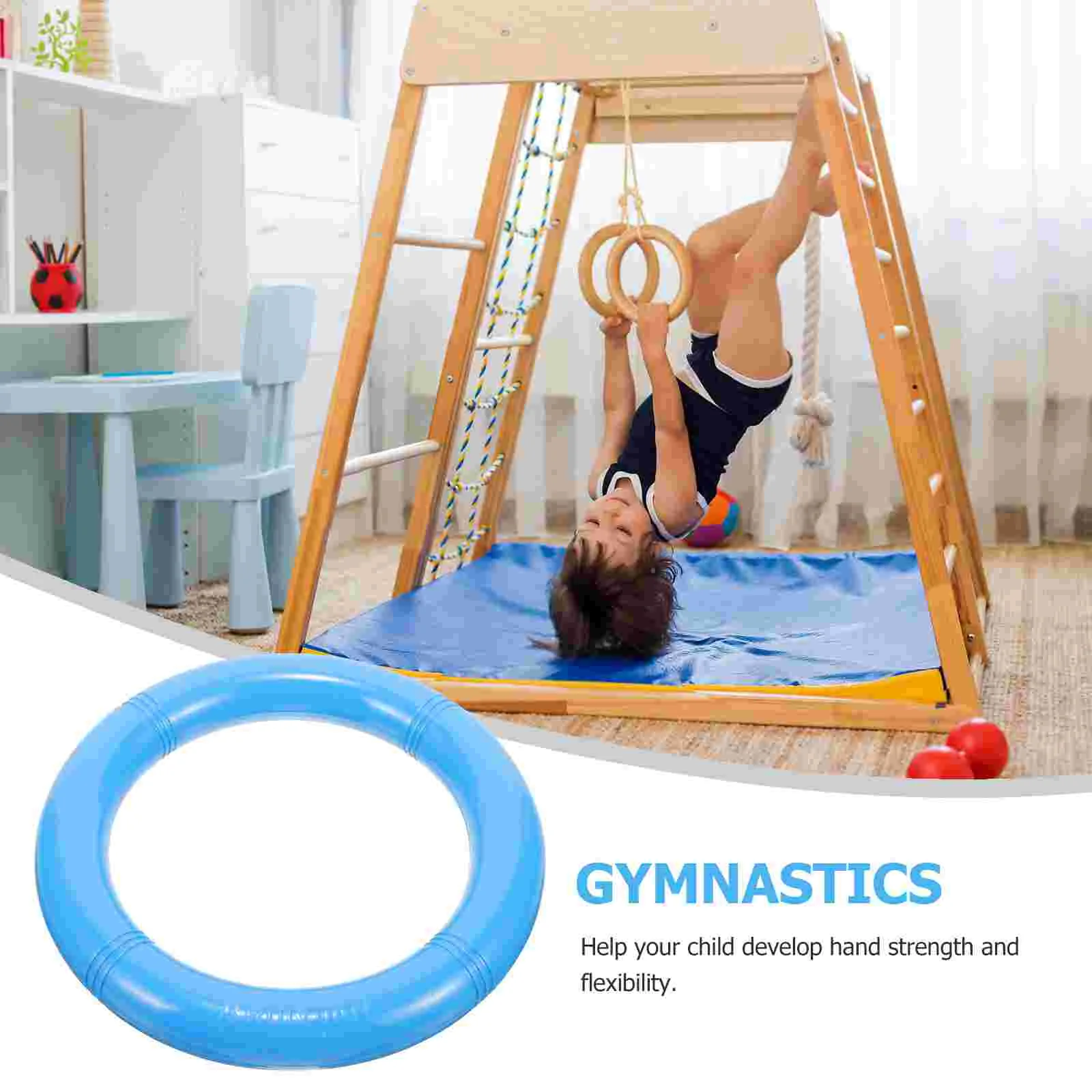 2 Pcs Gym Training Rings Rings Children\'s Gymnastics Fitness Circle Sports Hanging for Workout Exercise