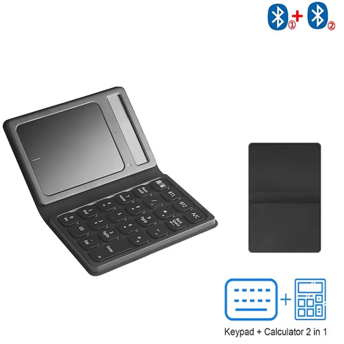 NEW Foldable Bluetooth Numberic Keyboard with Touchpad Portable 3in1 Calculator Wireless Number Keypad for PC Laptop - Image 2
