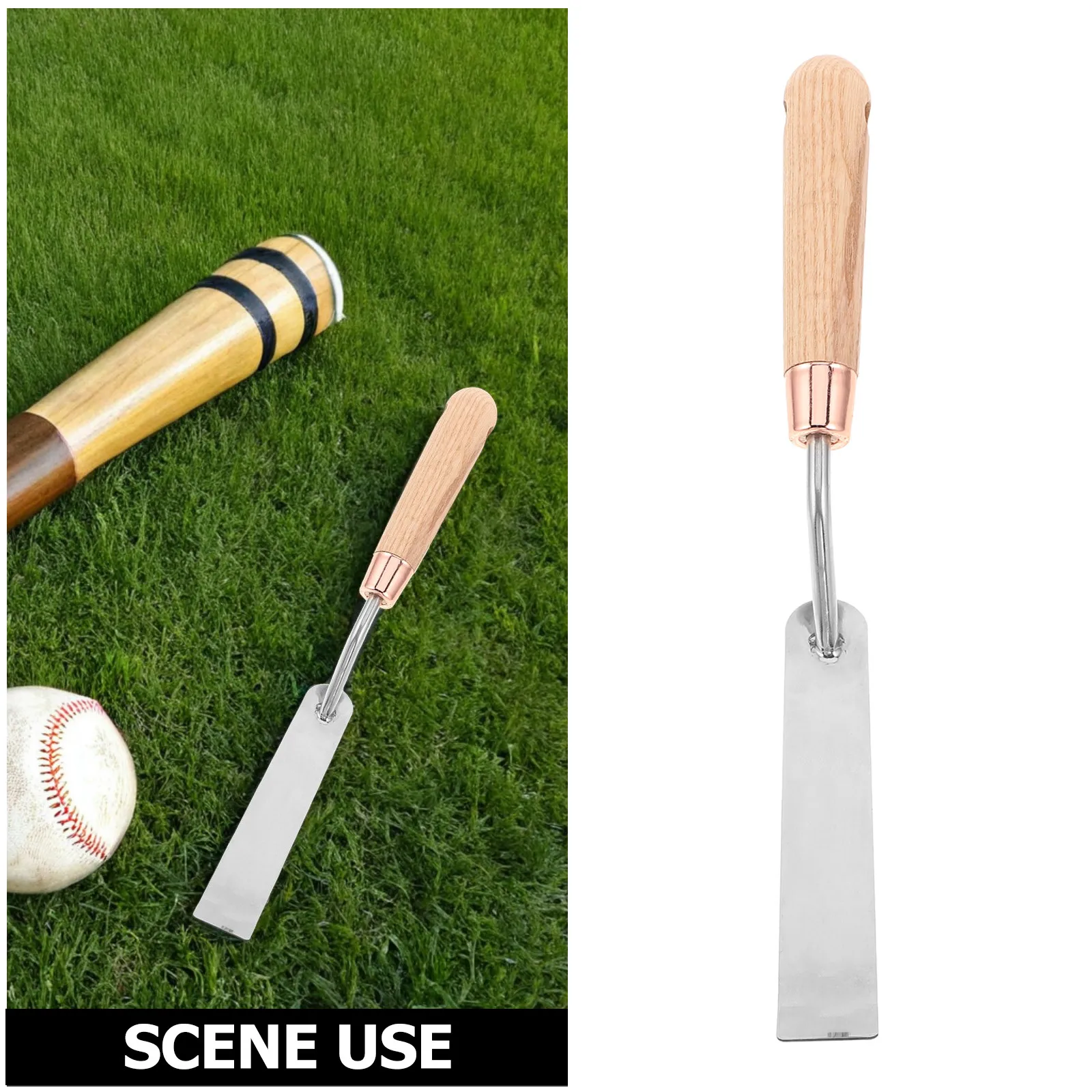 Baseball Base Digger Tool Stainless Steel Trenching Spade Heavy Duty Soil Digging Tool for Softball Field Maintenance Yard