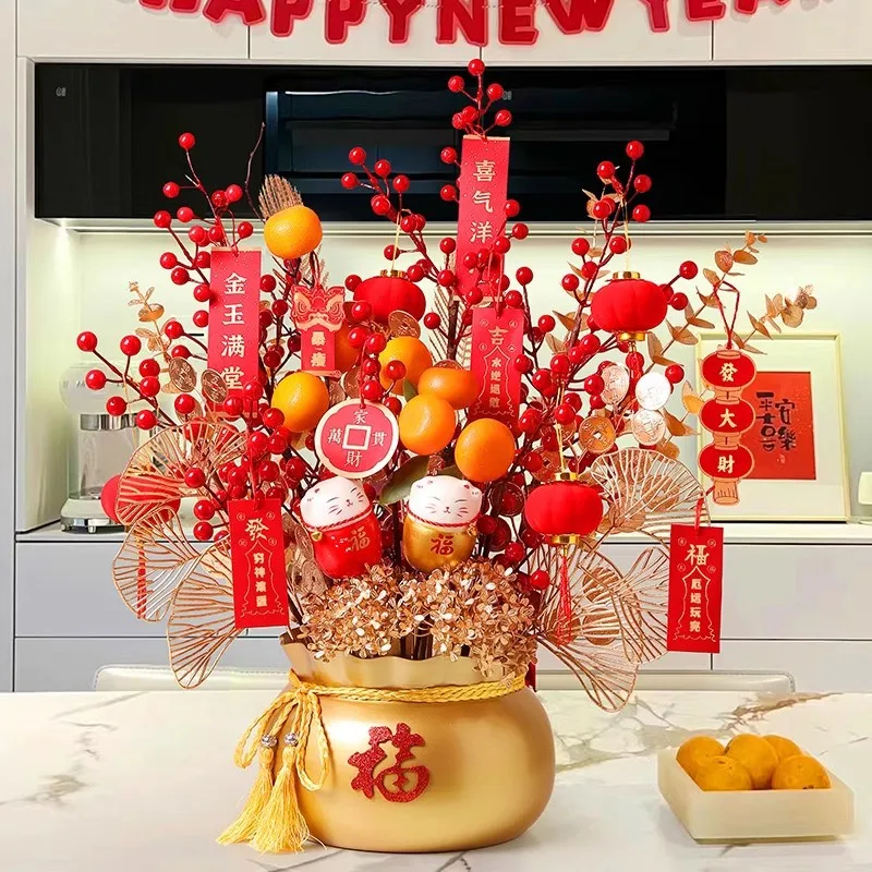 دلو محظوظ هووسورمينغ ديكور منزلي جديد الحلي غرفة المعيشة طاولة الطعام مدخل خزانة التلفزيون أثاث الزفاف #4