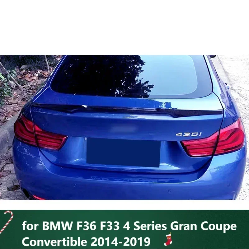 

New！ Carbon Fiber Spoiler for BMW F36 F33 4 Series Gran Coupe Convertible 2014-2019 4 2 Door Rear Ducktail Wing Trunk Accessorie