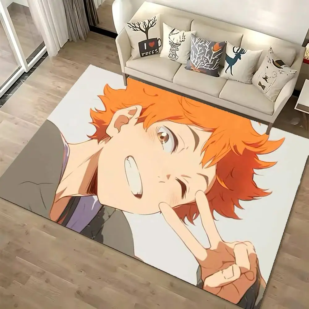 H-Haikyuu S-Shoyo Hinata Soft Thick Non-Slip Mat for Living Room Bedroom Kitchen Decor Rugs