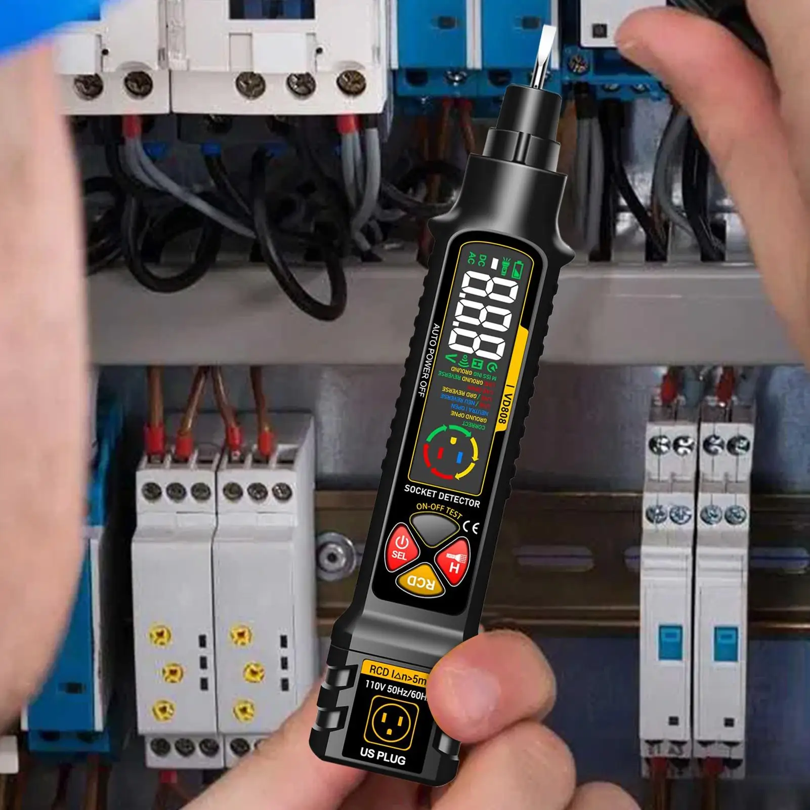 

Circuit Breaker Finder With LED Display & Light Smart Meter 2-300V Ac Circuit Breaker Finder For Home Electric Power Rv Camper