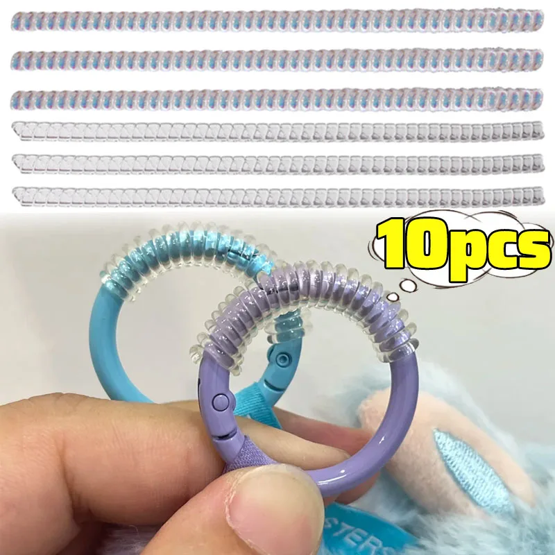 5/10pcs Anti-loss Buckle Protective Ring for Labubu Reusable Silicone Rope Keychain Protection Ring Winding Fixed Accessories