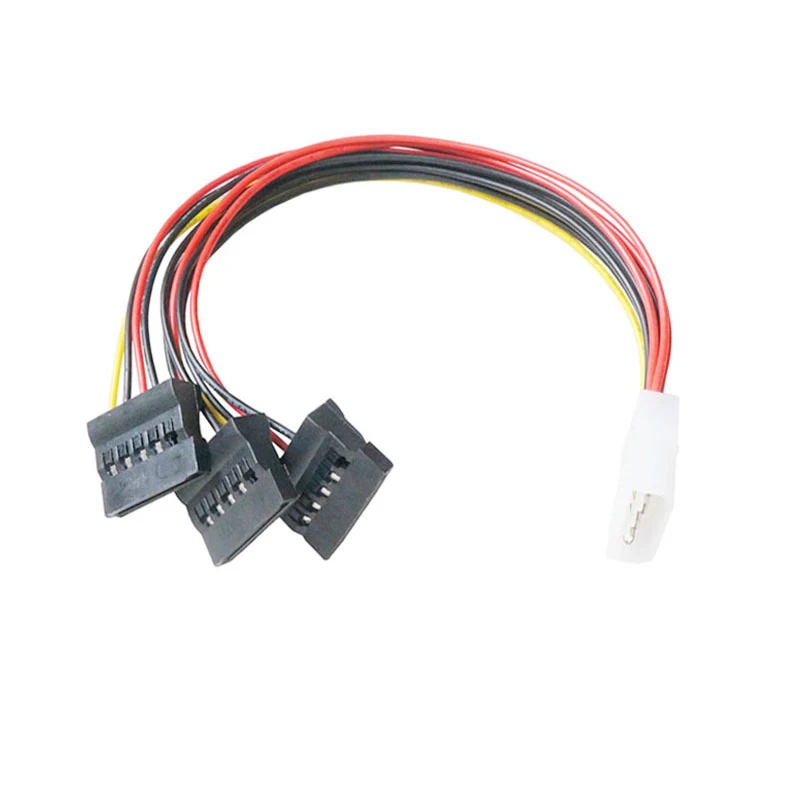 

IDE to SATA Cable Splitter 1 to 3 Extend SATA Male to Big 4 Pin Female Convert Wire PC Computer Hard Disk Power Cord Adapter