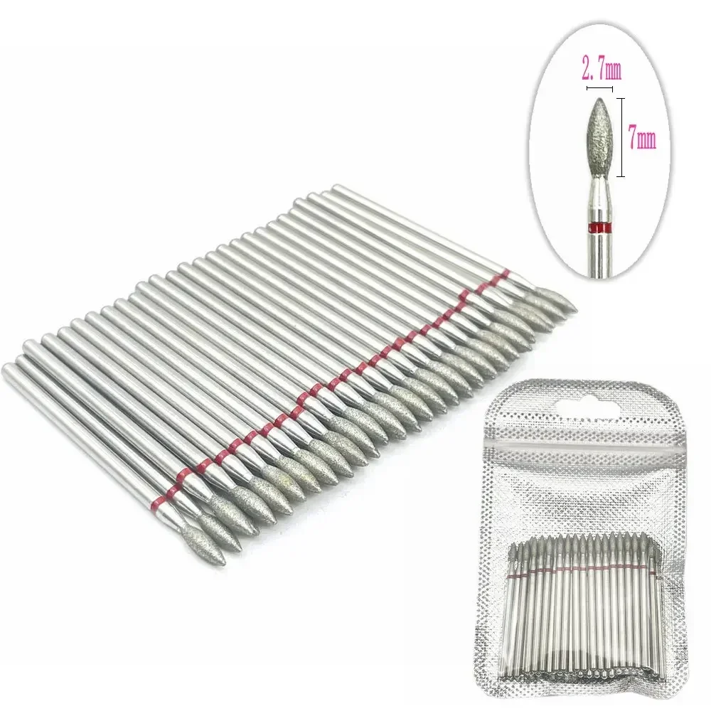 50pc diamante prego broca cutícula limpa bit conjunto fresa para manicure brocas elétricas acessórios pele morta remover ferramenta