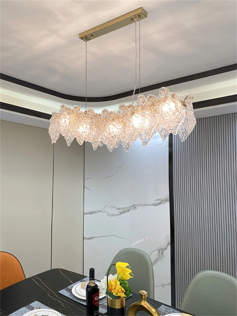 

luxury Glass Crystal Lamp Chandelier For Living Room Decoration Dining Designer Bedroom Post-modern Simple Lamps Pendant Lights