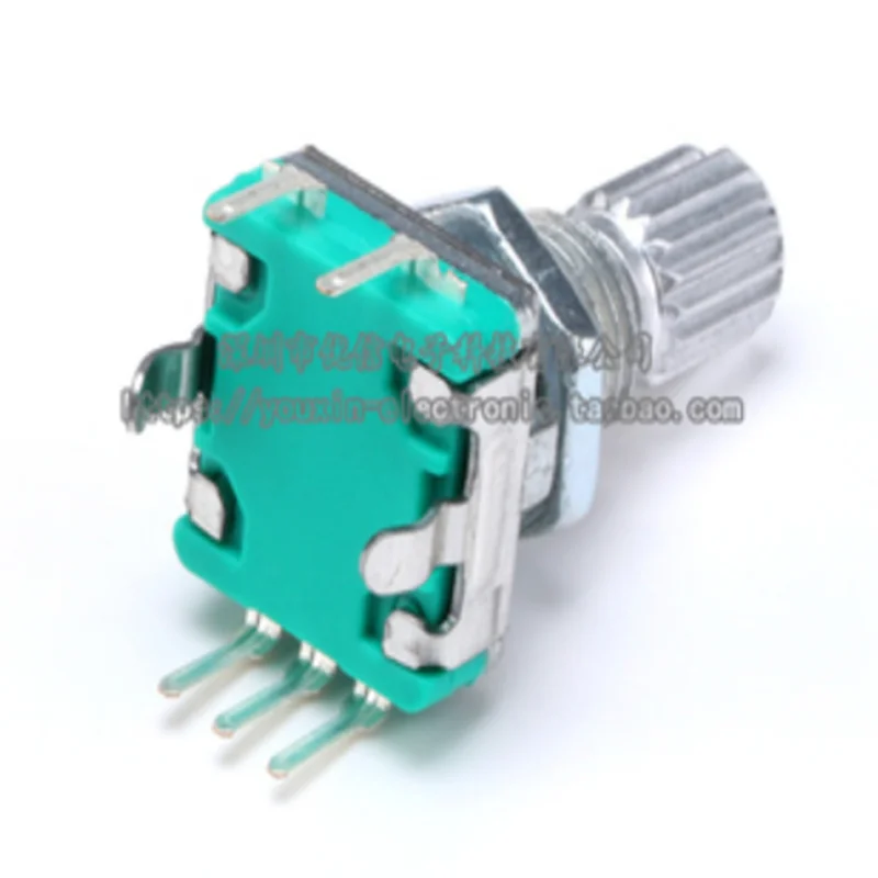 2PCS/lot  Plum blossom handle rotary encoder switch/EC11/digital potentiometer handle length 15mm with switch 5 feet