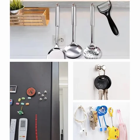 5/10 st superstarka neodymmagneter magnetiska häftstift suger häftstift stålmagnet häftstift för kylskåp whiteboard 6 best sales stiftmagnet - №6