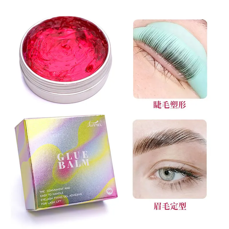 12g Solid Eyelash Lift Glue Fixing Adhesive Non-irritating Fragrant Eyebrow Solid Glue Lifting Lashes Balm Ironing Tool