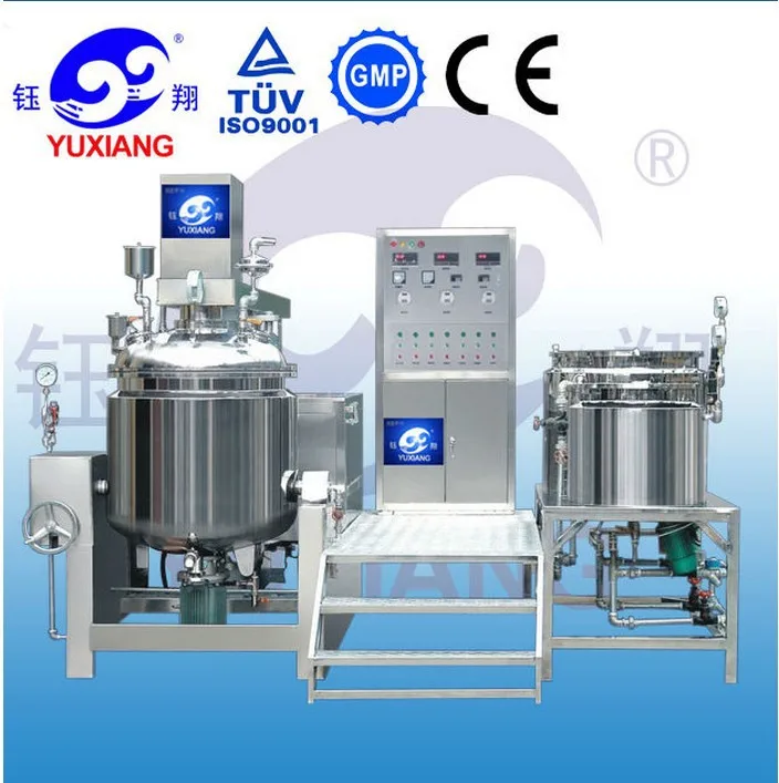 Yuxiang 200L Vacuum Emulsifier Homogenizer for Shoe Polish Cream Making Machine