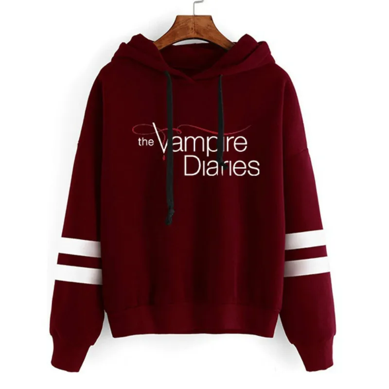 The Vampire Diaries Boys Girls Cartoon Hoodies Women Unisex Harajuku Cute Sweatshirt Manga Streetwear Hoody Female