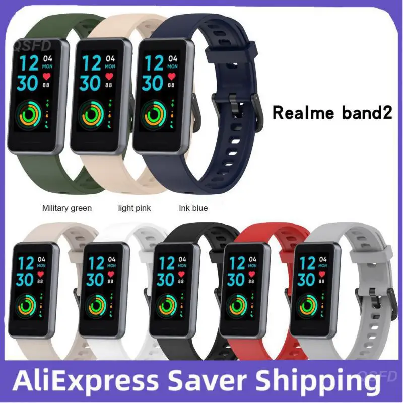 Replacement Wristband Waterproof Smart Accessories For Realme Band2 Sports Silicone Strap Band Bracelet Watch Strap 18mm