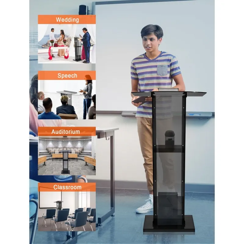 Acrylic podium, reception desk, conference podium, plexiglass emcee desk, professional demonstration podium, display stand, rece