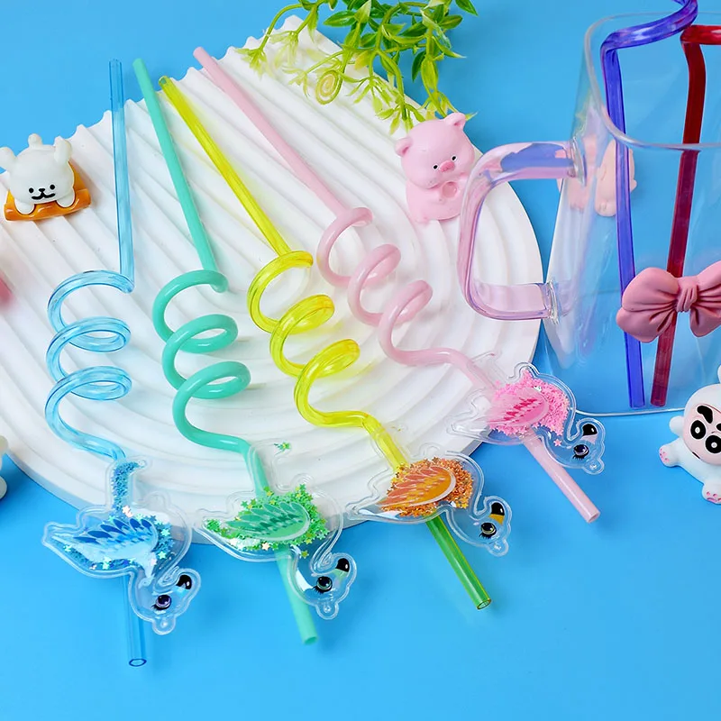 8-pack of flamingo-themed straws, perfect for decorating birthday parties, wedding receptions, beach parties, and bar parties,