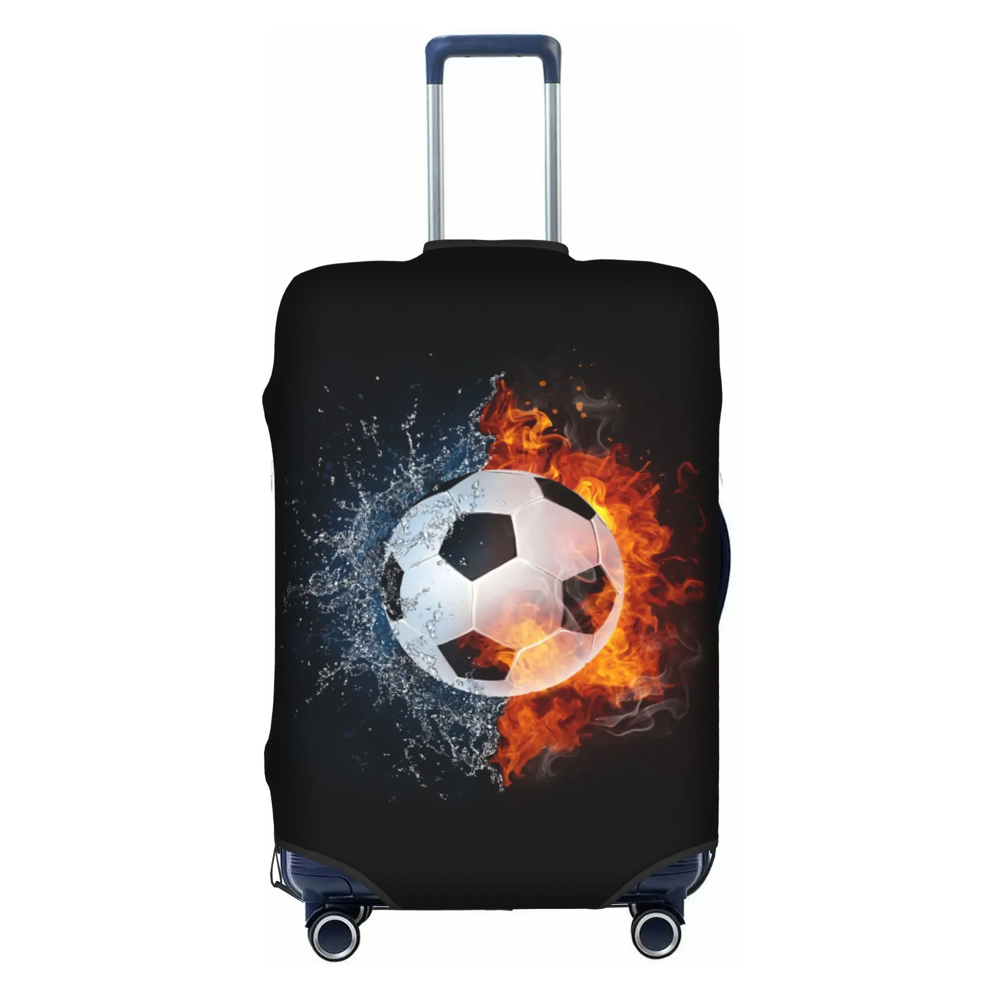 Custom Football in the battle of the elements Luggage Cover Elastic  Travel Suitcase Protective Covers Fits 18-32 Inch
