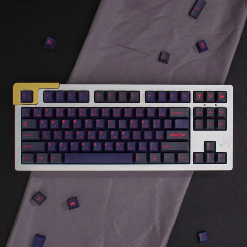 Imagem -02 - Gmk Alter Keycaps Caps Mecânicos de Teclado Deep Purple Grande Conjunto Completo Altura Original Sublimação Pbt 64 75 87 9