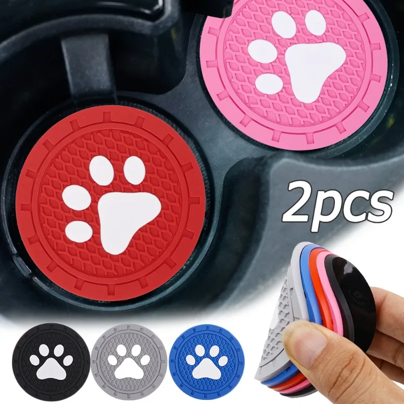 Силиконовые Нескользящие подставки под стаканы с рисунком кошек и лап