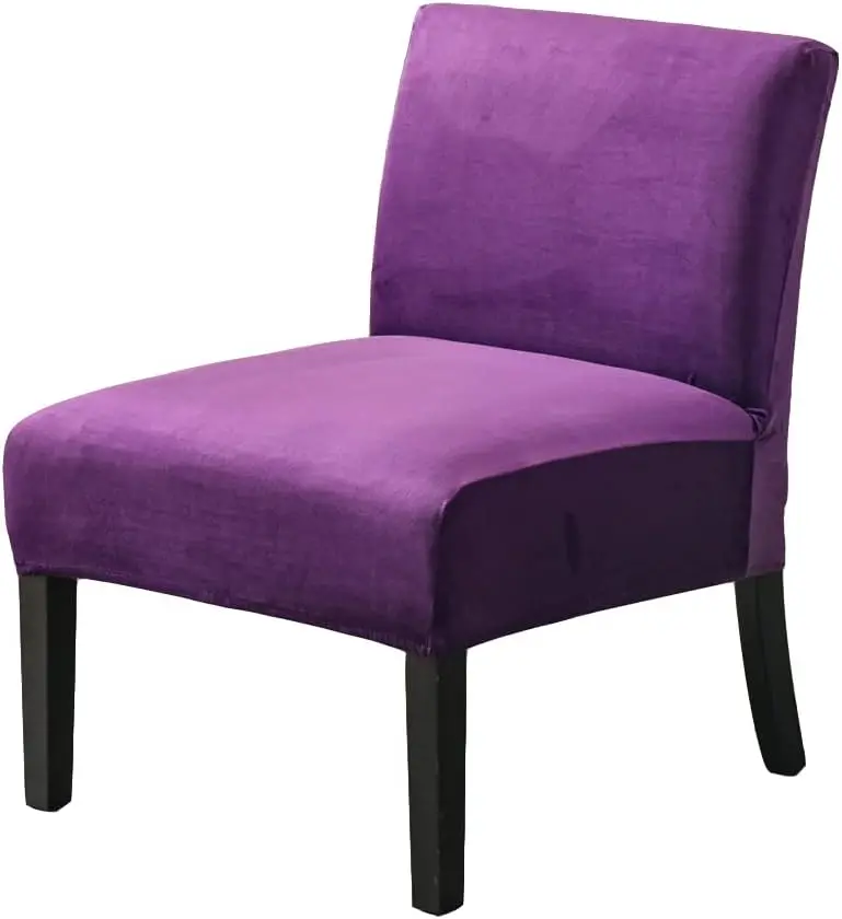 Funda para silla con acento de armadura, fundas para sillas S de alta elasticidad, fundas para sillas con brazo de terciopelo suave con muebles de felpa con fondo elástico