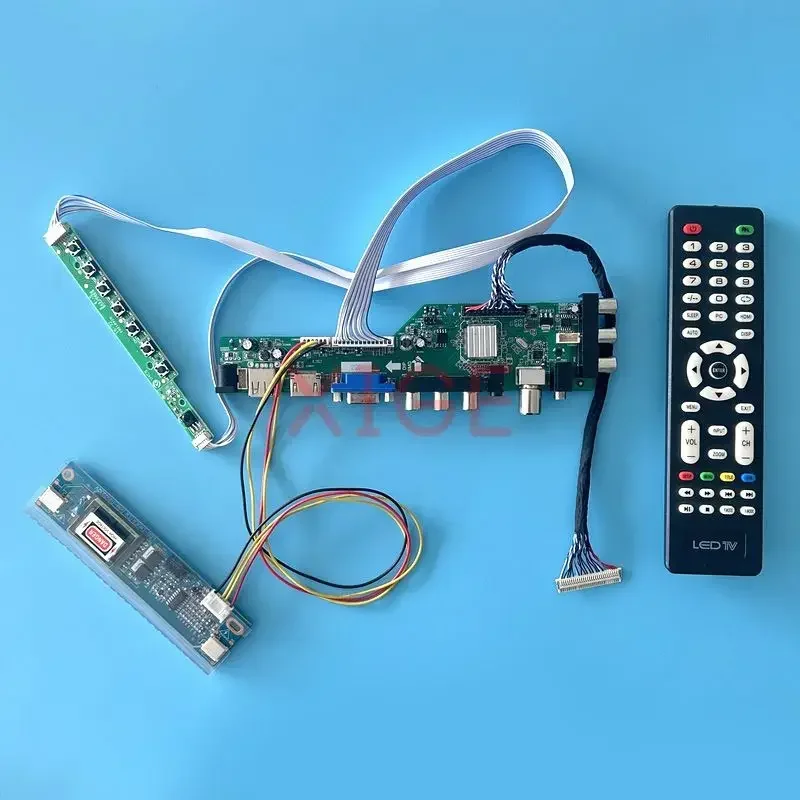 

For M240HW01 M215HW01 M215HW03 Driver Board LCD Display DIY Kit DVB Digital Signal USB+HDMI+VGA+AV+IR 1920*1080 2CCFL LVDS-30Pin