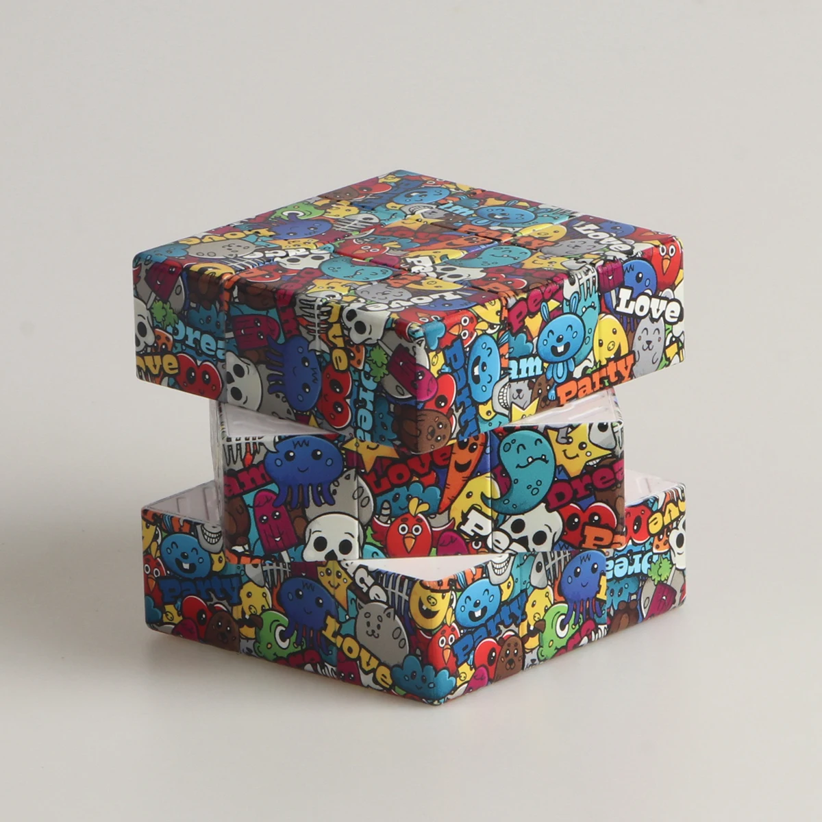 المكعب السحري 3x3x3 ثلاثية الأبعاد UV اللون اللوحة متعة الإجهاد الإغاثة لغز المهنية السلس سرعة لعبة لعب الأطفال الهدايا