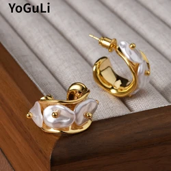 Fashion Jewelry Vintage Temperament Irregular Simulated Pearl Earrings For Women Wedding Gifts Delicate Design Ear Accessories