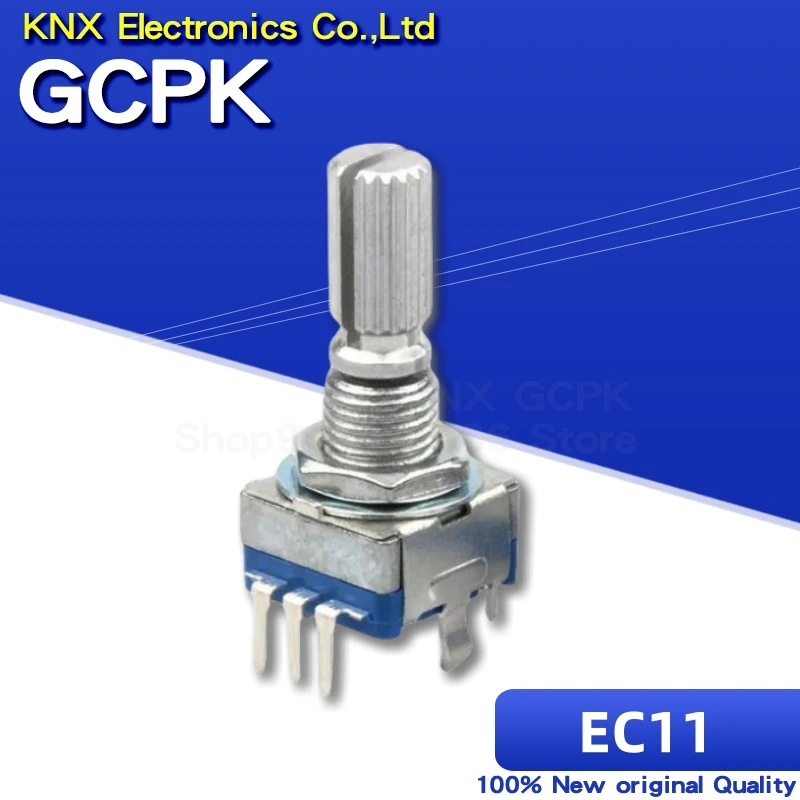 

5PCS Plum handle 20mm rotary encoder coding switch / EC11 / digital potentiometer with switch 5 Pin