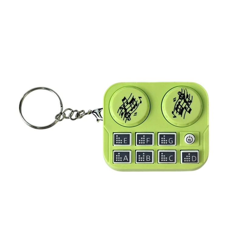 Creative Mini DJ Machine Music Keychain Funny Luminous Sound