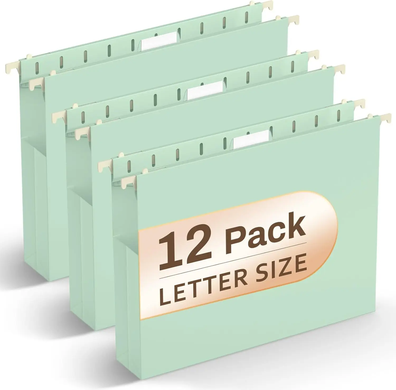 

Hanging File Folders Letter Size, Green Hanging File Folders for Filing Cabinet, Expandable 2 Inch Hanging Files with Tabs St