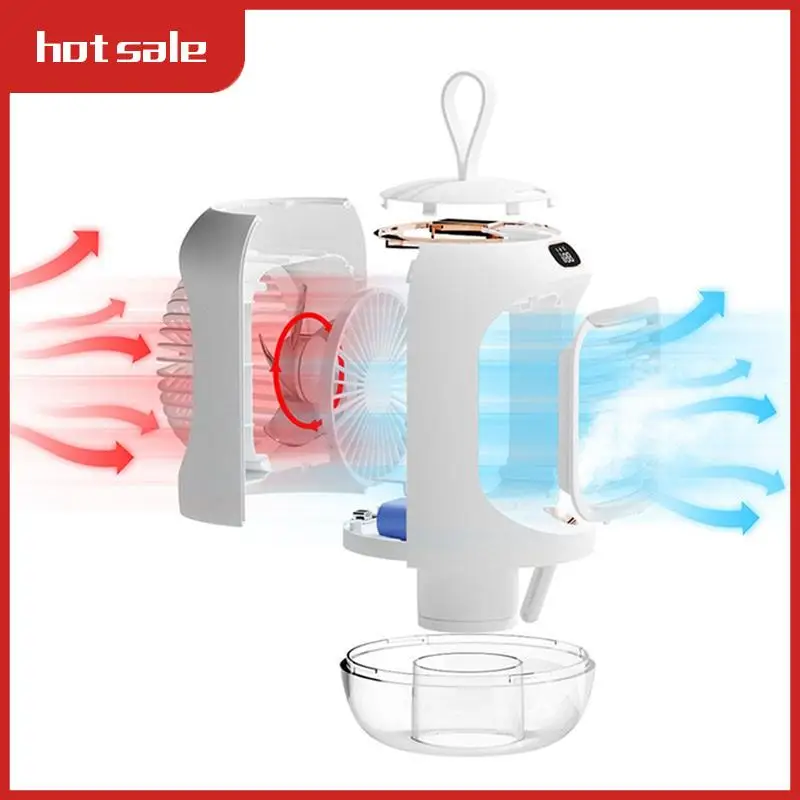 

1 PCS Rechargeable Portable Desktop Silent USB Cooling Mini Portable Fan Air Conditioners Home Humidifier ,Pink