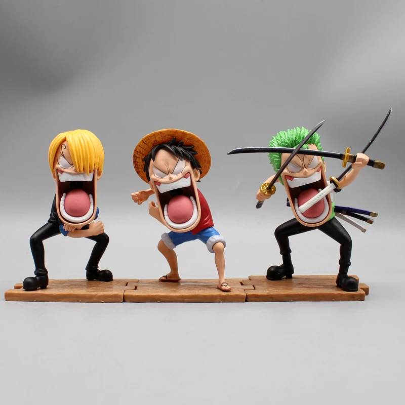 One Piece Action Figure Anime Rufy Zoro Sanji Figuras Giocattoli Manga Figurine GK Collezione di statue Modello Ornamenti Regalo per i bambini