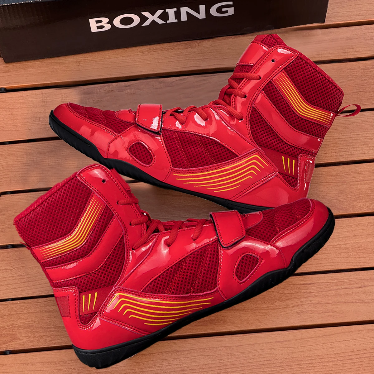 صيف جديد أحذية المصارعة الملاكمة اللياقة البدنية أحذية رجالي الدانتيل يصل أحذية رفع الأثقال أحذية المصارعة الرجالية أحذية المصارعة النسائية #3