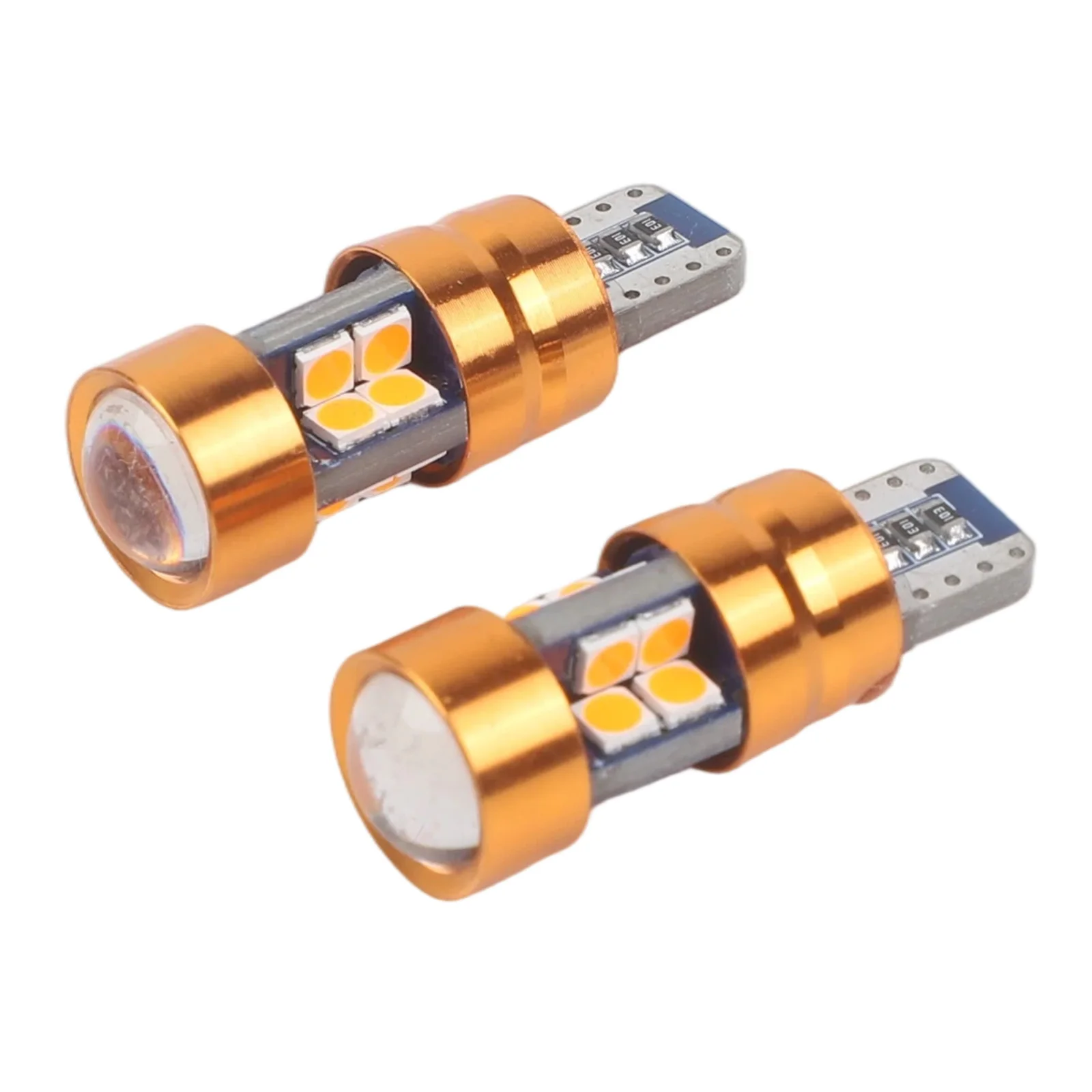 1pair 12V LED Signal Light Amber Yellow Bulb Position Parking City Lights For T10 168 194 2825  19SMD LED Bulb