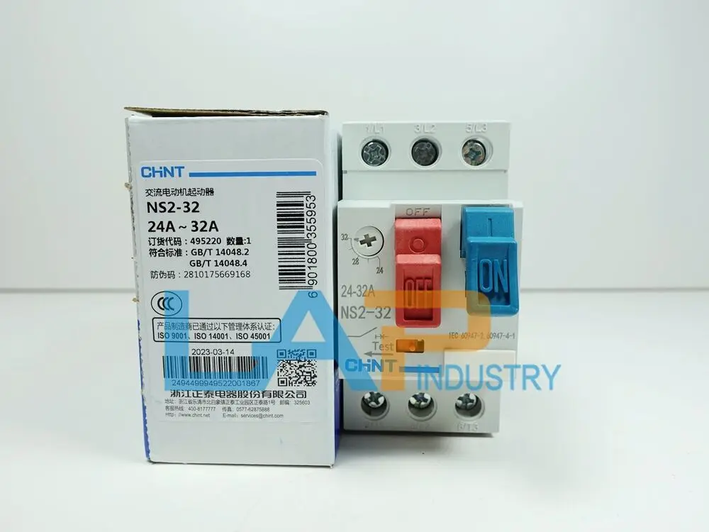 

1PCS For Chint NS2-32 24-32A AC motor starter circuit breaker motor protector