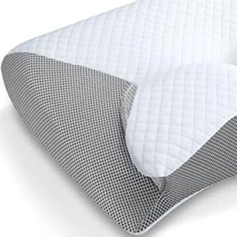 JHD Rebound Cotton Pillow Cow Horn Roll Up Butterfly Shaped Zero Pressure Memory Pillow For Home Use For Cervical Protection