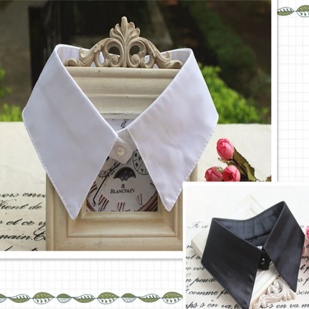 

Накладной воротник для женщин, съемный, однотонный, модный, имитация блузки, аксессуар для одежды