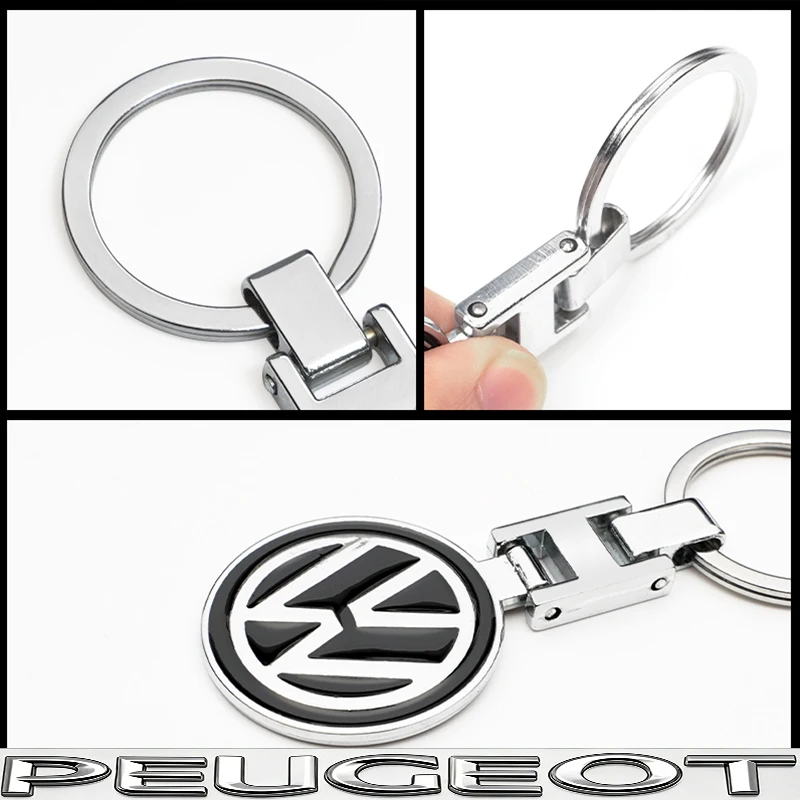 3D Metall Auto Schlüsselanhänger Emblem Schlüsselring Zubehör für VW Golf Tiguan T-Roc Polo Passat ID.4 T-Cross ID.3 Taigo ID.7 Atlas Beetle – Detail 5