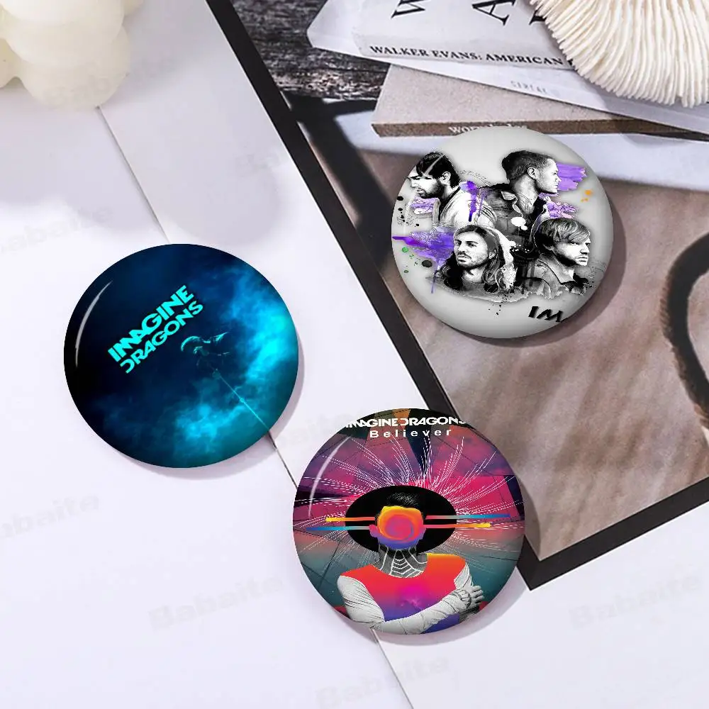 

Imagine Dragons music Soft Button Pin Round Metal Badge Lapel Pin Parts Gift Friends Kid Jewelry