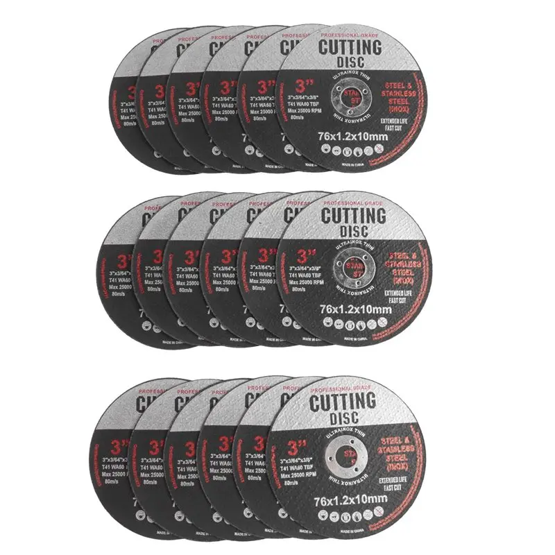ABVG-76Mm For Cutting Discs 18Pcs Set For Metal Angle Grinder Grinding Discs Included