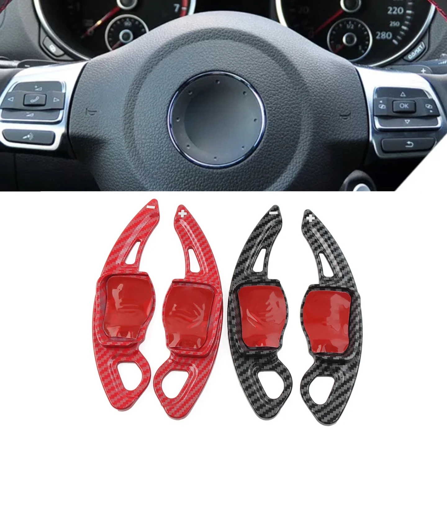 

Car Steering Wheel Paddle Shifter Extension For Volkswagen Golf 5 Golf 6 Jetta Passat Polo Sharan Tiguan Touareg Touran Scirocco