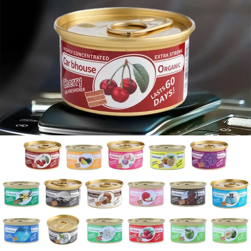 

Car Air Freshener Bubble Gum Scent Organic Cans Odor Eliminator Essential Long-Lasting Strong Fragrance For Auto Home Closet
