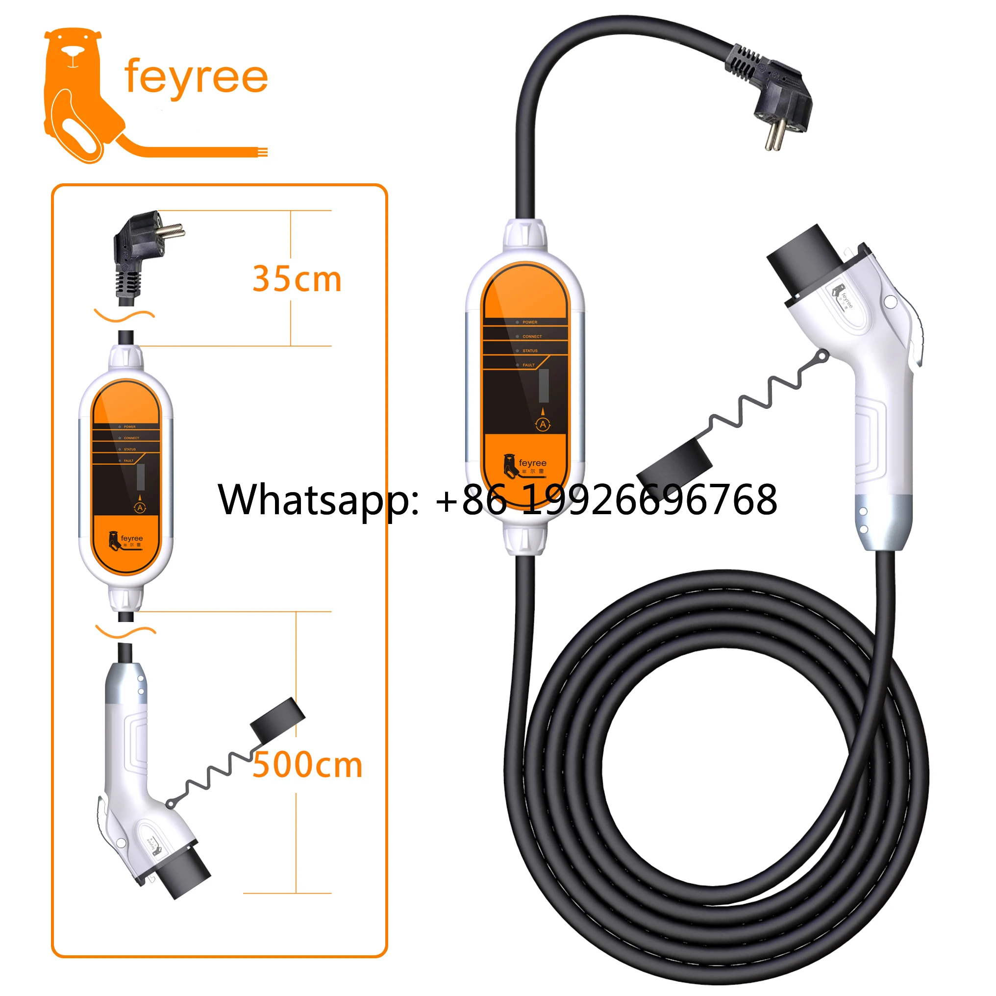 

Зарядная станция Feyree 3.5 кВт, однофазная, для электромобилей, портативное зарядное устройство GBT Level 1 с кабелем 5 м, новое состояние