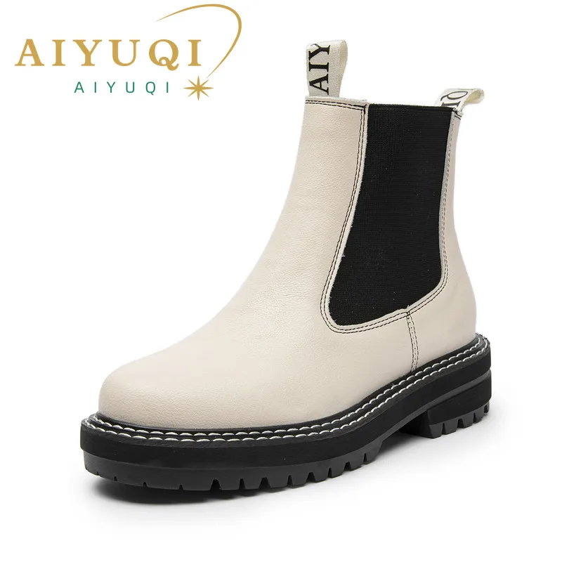 StephanBoots en cuir véritable pour femmes, bottes Marton All-Match pour dames, tendance automne et hiver, bottes de rinçage à l'offre elles optiques, 2025