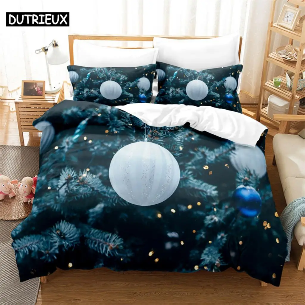 

3PCS Small leaves white ball Bedding Sets Home Bedclothes Super King Cover Pillowcase Comforter Textiles Bedding Set