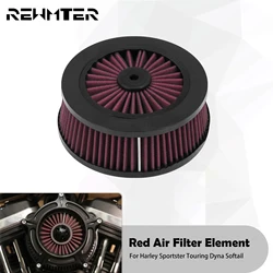 Motorcycle Red Air Cleaner Intake Filter Element Repalecment For Harley Sportster XL 883 Dyna Softail Touring Road Street Glide