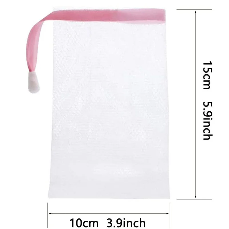 10PCS Portable Soap Bags Foam Mesh Soap Facial Cleanser Body Wash Foaming Cleaning Bath Soap Net Cleansing Delicate Foam Network