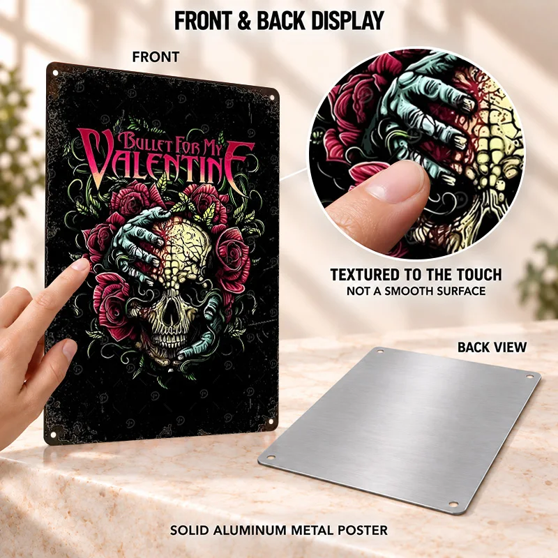 Bullet for My Valentine Aluminum Posters Aggressive Stage Design Studio Wall Art Customized Metal Sign Thoughtful Fan Keepsake