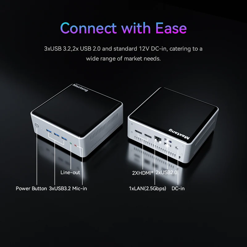 Processore Intel Mini PC Core i5 4200U Doppio display HDMI 4K 16G 512G Micro PC minipc domestico con supporto VESA