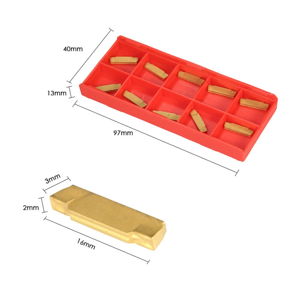 

Tool 10pcs Carbide For MGEHR MGIVR MGMN200 G 2mm 10pcs MGMN200 G 2mm Width Carbide Insert For MGEHR MGIVR Slotting Grooving Tool