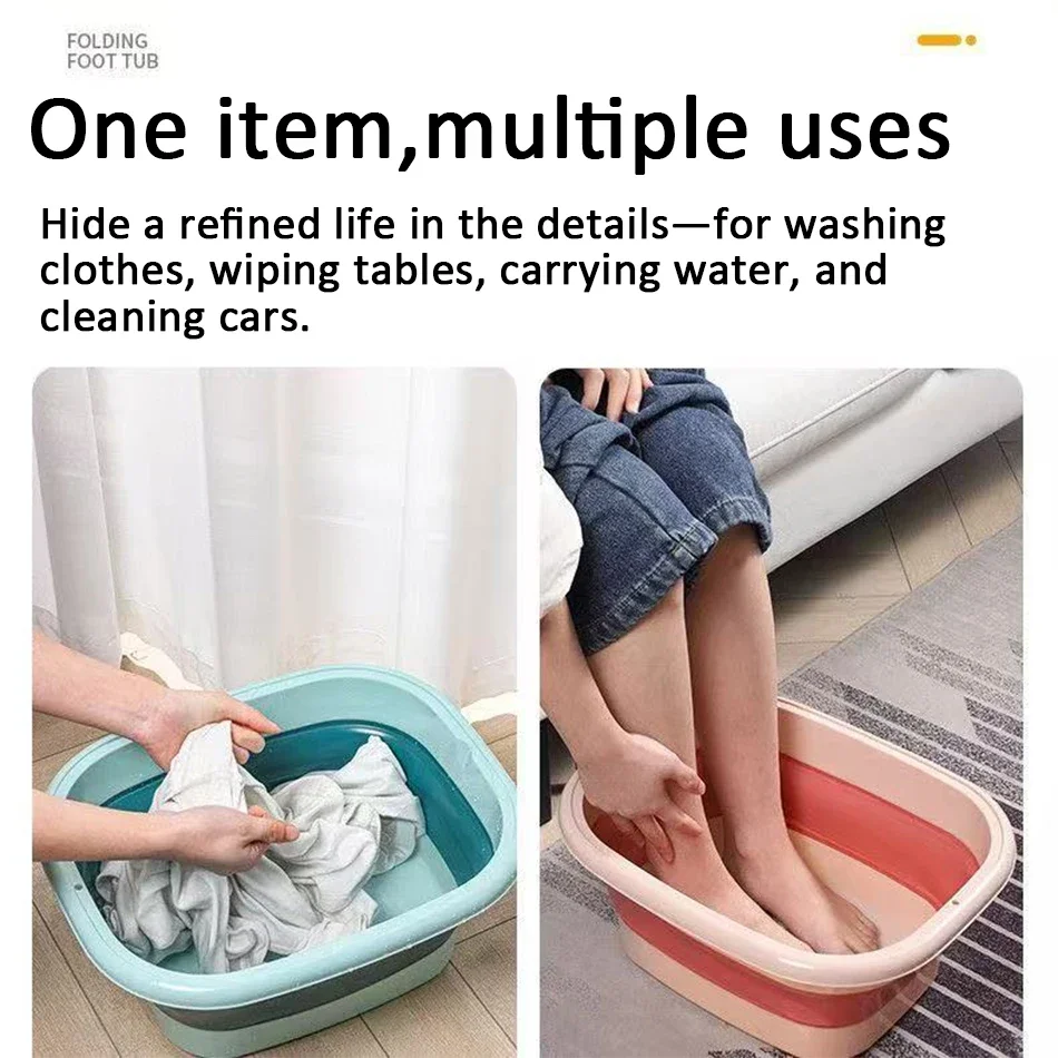 Foldable Foot Bath Tub–Portable, Covered Basin With Ergonomic Design, Silicone Thickening Suitable For Travel And Home Use - view 6